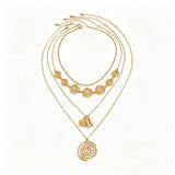 Spiral Shell Layered Necklace