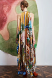 Halter Asymmetrical Vacation Dress