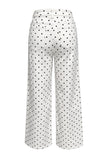 Polka Dot High-Waist Straight Jeans