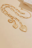 Paperchain Link Heart Charm Necklace