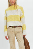 Striped Crew Neck Knit Sweater