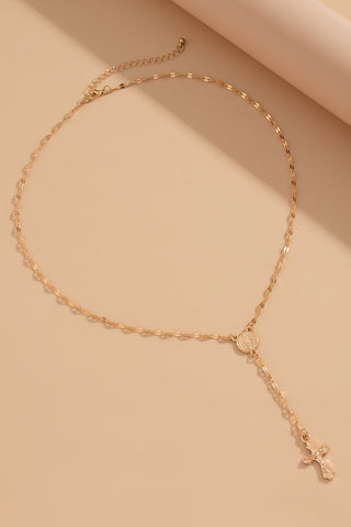 Cross Pendant Y Necklace