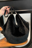 Faux Fur Slouchy Shoulder Bag