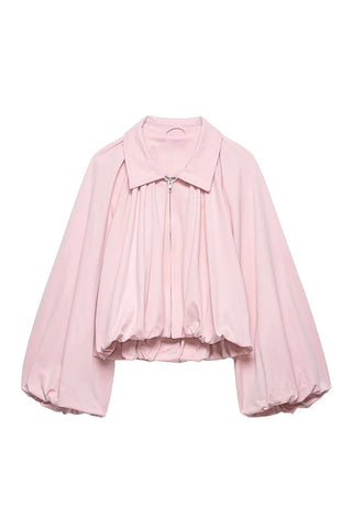 Zip-Front Cape Jacket
