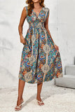 Flowy Printed Midi Dress