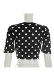 Tie-Front Polka Dot Crop Top