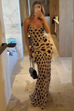 Polka Dot Spaghetti Strap Tie Waist Maxi Dress