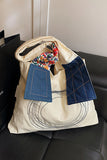 Patchwork Plaid Tote Bag