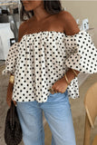 Off-Shoulder Polka Dot Top