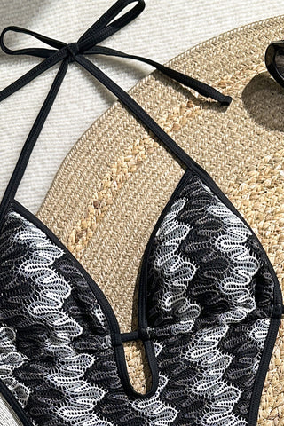 Lace-Up One-Piece Swimsuit