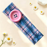 Plaid Button Headband