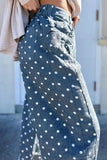 Polka Dot High-Waist Baggy Jeans
