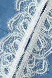 Lace Trim Double-Breasted Jacket