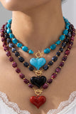 Heart Pendant Beaded Necklace