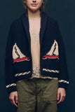 Horse Pattern Knit Cardigan
