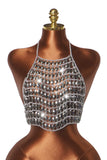 Beaded Halter Crop Top