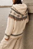 Fair Isle Hooded Toggle Cardigan