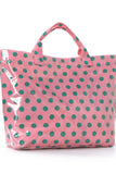 Polka Dot Structured Carryall Tote