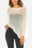 Sheer Asymmetric Hem Blouse