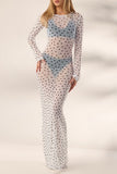 Polka Dot Long Sleeve Dress