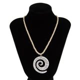 Abstract Spiral Pendant Necklace
