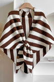 Knit Front-Tie Wrap Shawl