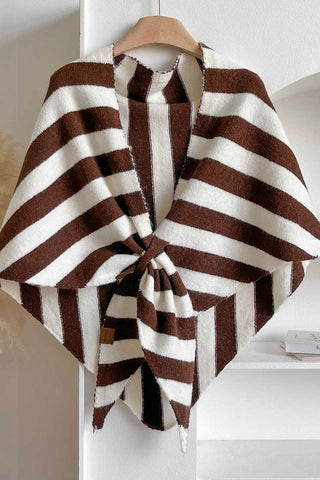 Knit Front-Tie Wrap Shawl