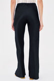 Satin Smocked Waist Wide-Leg Casual Pants