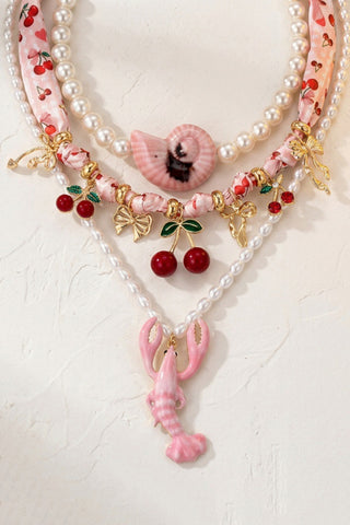 Pearl Shell Lobster Necklace