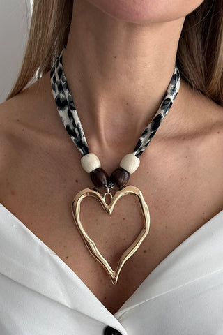 Animal Print Scarf Necklace