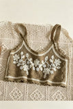 Floral Applique Crochet Cami Top