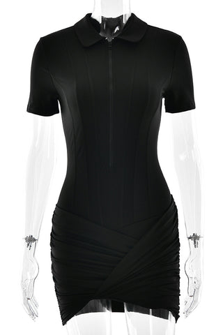 Collared Zip-Front Romper