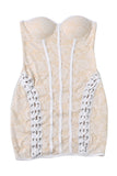 Strapless Lace-Up Evening Dress