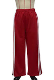 Striped Side Wide-Leg Casual Pants