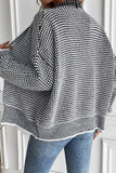 Open-Front Textured Knit Cardigan