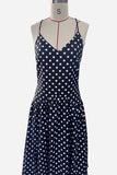 Sleeveless Polka Dot Casual Dress