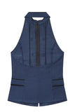 Zipper Front Double-Breasted Tank Top