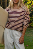 Striped Crew Neck Long Sleeve Sweater