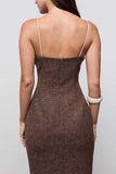Sweetheart Neck Textured Bodycon Maxi Dress