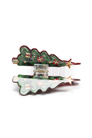 Christmas Tree & Truck Hair Claw Clip