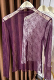 Sheer Floral Lace Long Sleeve Top