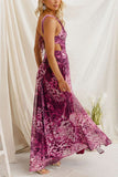 Halter Neck Ruched Maxi Casual Dress