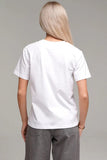 Striped Dog Graphic Crew Neck T-Shirt