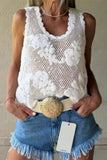 Sleeveless Crochet Tank Top