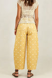 Polka Dot High-Waist Barrel Jeans