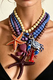 Shell Starfish Lobster Pendant Necklace