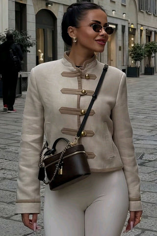 Toggle Button Cropped Shacket