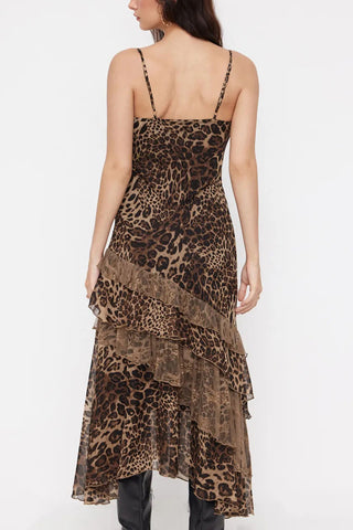 Tiered Ruffle Midi Dress