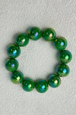 Iridescent Bead and Translucent Resin Bangle