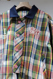 Plaid Graphic Print Zip-Up Bomber Jacket